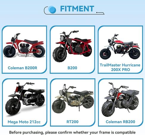 طقم نفاث رئيسي لأنبوب العادم الطويل الأيمن من EOPOAYl متوافق مع Coleman Mini Bike CT200U B200R B200 RB200 RT200 Monster Mega Moto MM212 212 MAX TrailMaster Hurricane 200X PRO قطع غيار سوداء in Kuwait