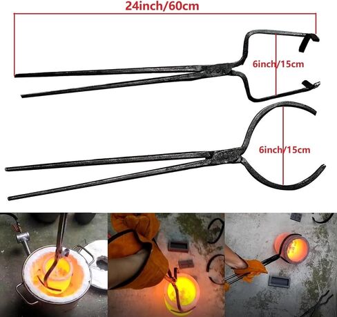 16KG Propane Melting Furnace Kit - Metal Casting Machine with Crucible Tongs Set for Pouring and Lifting, 2552℉ Double Burner Foundry Smelter for Gold/Silver/Copper/Aluminum - Jewelry Making&Refining in Kuwait