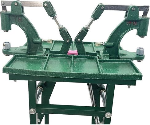 Manual Heavy-Duty Double Pedal Double Station Metal Button Grommet Ring Clasp Riveting Machine with Hole Punch Die-Casting Function in Kuwait