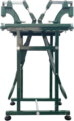 Manual Heavy-Duty Double Pedal Double Station Metal Button Grommet Ring Clasp Riveting Machine with Hole Punch Die-Casting Function in Kuwait
