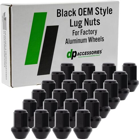 DPAccessories Lug Nuts Compatible with 2021-2026 Chevrolet Suburban | Chrome OEM Style | for Factory Aluminum Wheels Only | Set of 24 Wheel Nuts | DCHSUB12F-CH/1 in Kuwait
