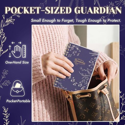 Password Book with Colorful Alphabetical Tabs, Spiral Password Keeper Book for Seniors, (Lavender Purple) in Kuwait