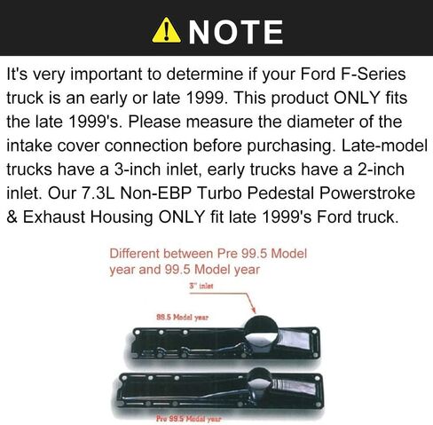 تحديث EBPV متوافق مع 1999.5-2003 Ford 7.3L Powerstroke Diesel Turbo Pedestal + البراغي ومبيت العادم in Kuwait