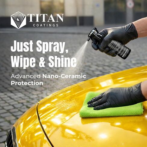 Ultra V4.0 Ceramic Spray Coating 100ml - Extreme Gloss & Hydrophobic Shine - Dual Carbon Polymer & Hyper Quartz® Technology - Long Lasting UV Protection - Easy Spray & Wipe Car Sealant in Kuwait