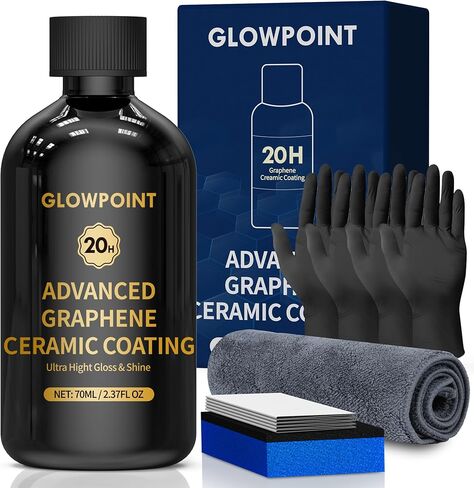 Ceramic Coating for Cars, 20H Graphene Ceramic Coating for Auto Detailing, High Gloss Anti-Scratch Nano Coat Kit, 10 Years Hydrophbic Mirror Paint Protection (70ML) in Kuwait