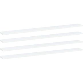 Bookshelf Boards 4 pcs White Engineered Wood 39.4" x 3.9" x 0.6" Replacement Shelves for Bookcase Storage Rack Display Organizer Home Office Library in Kuwait