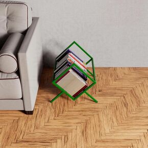 Minimalist Metal Book Rack:Compact Cube Bookshelf for Small Spaces in Kuwait