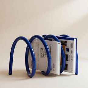 Modern Red Spiral Desktop Organizer| Minimalist Metal Spring Book Holder in Kuwait