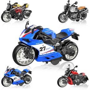 4-Pack Diecast Motorcycle Toys | 1:12 Scale Alloy Pull-Back Vehicles with No Battery Needed | Collector & Toddler Toys for Boys Girls 3-12 | Birthday Gifts, Travel Toys, Carpet Play in Kuwait