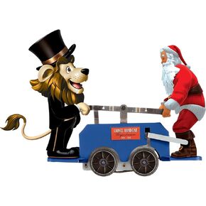 Lionel Lenny & Santa Windup Handcar, O Gauge Model Train Car, 125th Anniversary Blue Handcar with Key, & Metal Train Car, Age 14+ in Kuwait