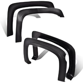 G-PLUS Upgrade Fender Flares Compatible with 2007-2013 Chevy Silverado 1500, [Only Fit 69'' Short Bed Crew Cab(Excludes 07 Classic Models)], Textured Pocket Rivet Wheel Cover [Not Fit GMC Sierra] in Kuwait