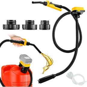 مضخة نقل الوقود اللاسلكية متوافقة مع بطارية DeWalt 20V Milwaukee 18V، تدفق 3.2 GPM، مضخة كهربائية محمولة متوافقة مع وظيفة حماية الجهد المنخفض مثالية للديزل والبنزين in Kuwait
