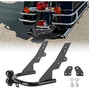 وصلة مقطورة مع كرة لدراجة Harley Touring 1980-2008 Electra Glide Road King Road Glide Tour Glide FLT FLHT FLHR FLTR مجموعة وصلة سحب الدراجات النارية (كروم) in Kuwait