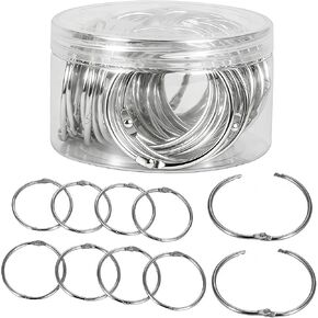 Binder Rings 2 Inch, 40 Pcs Metal Rings for Index Cards, Crafts and Scrapbook, Book Rings for Home, School and Office in Kuwait