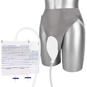 External Catheter for Men, Wearable Condom Catheters with 2 Urine Collector Bags 1000ml&2000ml, 40 inches Tube, Silicone, Large Size for Men Elderly Overnight Home Use (White) in Saudi Arabia