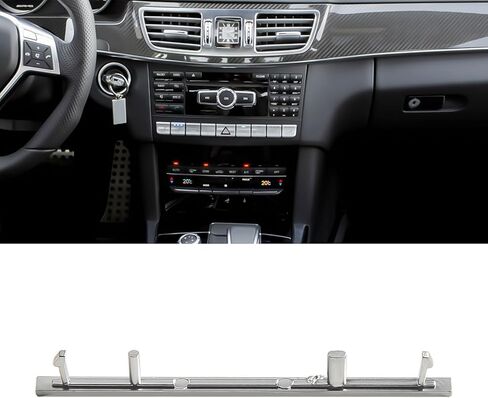 ماتي الفضة A/C درجة الحرارة التبديل زر قطاع الكسوة لمرسيدس W212 E-Class 2008-2014 ، استبدال مباشر ABS الديكور الداخلي جزء in Kuwait