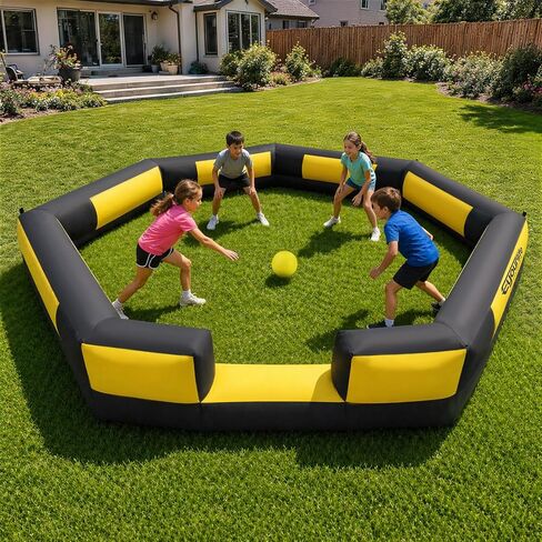 Gaga Ball for Kids, Yellow Playground Ball with Textured Grip, Durable Rubber Ball for Gaga Pit, Recess, PE Class, Backyard Games, Kickball, Four Square (Yellow, 2 PCS) in Kuwait