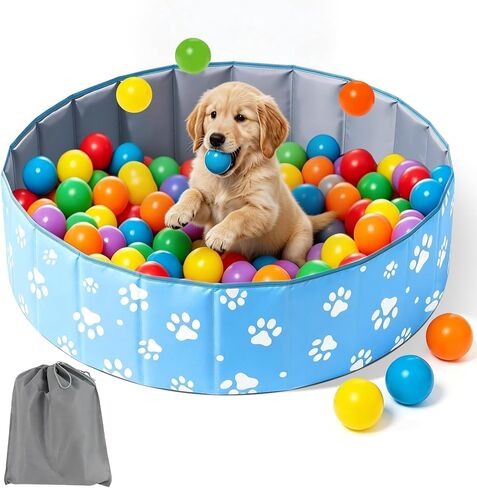 Large Dog Ball Pit, 40-Inch for All Types of Dogs and Cats, Foldable Ball Pit for Dogs Indoor and Outdoor Playpen, Party Toys Gifts (No Ball Included) in Kuwait