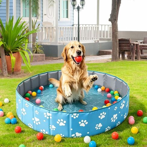 Large Dog Ball Pit, 40-Inch for All Types of Dogs and Cats, Foldable Ball Pit for Dogs Indoor and Outdoor Playpen, Party Toys Gifts (No Ball Included) in Kuwait