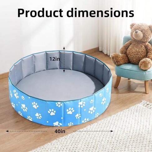 Large Dog Ball Pit, 40-Inch for All Types of Dogs and Cats, Foldable Ball Pit for Dogs Indoor and Outdoor Playpen, Party Toys Gifts (No Ball Included) in Kuwait