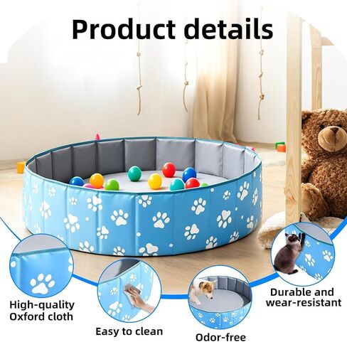 Large Dog Ball Pit, 40-Inch for All Types of Dogs and Cats, Foldable Ball Pit for Dogs Indoor and Outdoor Playpen, Party Toys Gifts (No Ball Included) in Kuwait