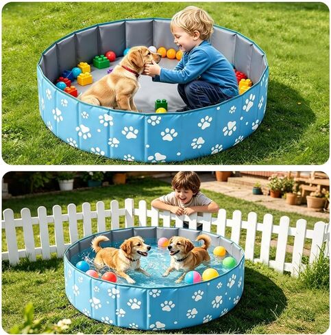 Large Dog Ball Pit, 40-Inch for All Types of Dogs and Cats, Foldable Ball Pit for Dogs Indoor and Outdoor Playpen, Party Toys Gifts (No Ball Included) in Kuwait