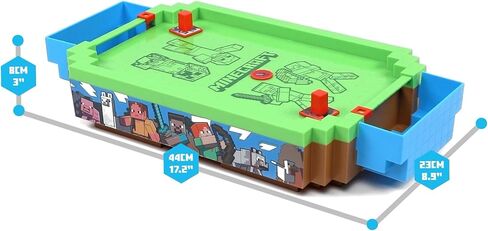 لعبة Minecraft: Arcade Air Hockey - Overworld - السلسلة الأساسية، لعبة طاولة بمحرك مقاس 17 بوصة، أصوات أيقونية، لعبة مرخصة قابلة للتجميع، للبالغين والأطفال من سن 3 سنوات فما فوق، لاعبان in Kuwait