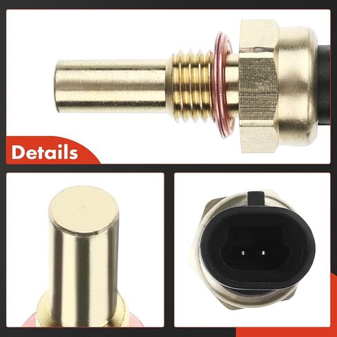 A-Premium Engine Coolant Temperature Sensor Compatible with Chevy, GMC, Cadillac, Buick & More - Avalanche, Corvette, Silverado, Sierra, Yukon, Escalade, LaCrosse, H2, G5, 9-7x - 19236568, 12608814 in Kuwait