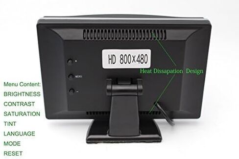 GreenYi AHD Monitor Truck Camera Set, 800x480 HD TFT Monitor + Universal 1080P Wired RV Backup Camera with Magnetic Mount in Kuwait