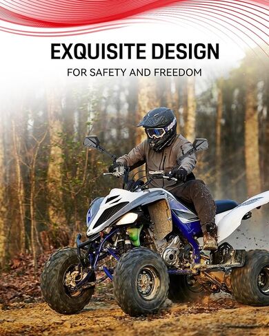 Motorcycle Mirrors for All Riders Heights, Extendable Foldable 360° Adjustable Convex Mirrors, M8 M10 Universal Handlebar Mount Extenders Compatible with ATV Scooter Dirt Bike Snowmobile in Kuwait