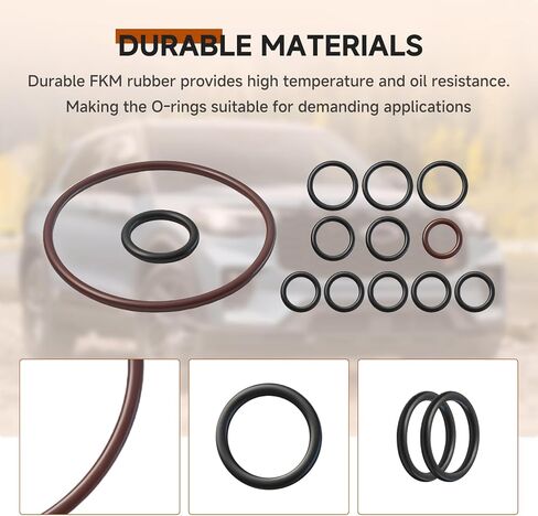 مجموعة FKM O-Ring لمحرك Powerstroke 7.3L موديل 1994.5-2003، تتضمن HPOP (مضخة زيت عالية الضغط)، واللوحة الخلفية، والتجهيزات، وأختام IPR in Kuwait