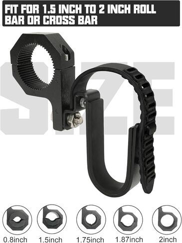 SUNPIE Hunting Tool Rack Mounts for UTV - Universal Crossbar Holder Mount for Polaris Canam Pioneer/Talon Kawasaki Arctic Cat CFMOTO/Golf Cart/ATV Roof Rifle Rack, Fits 1.75’’- 2’’ Roll Bars in Kuwait