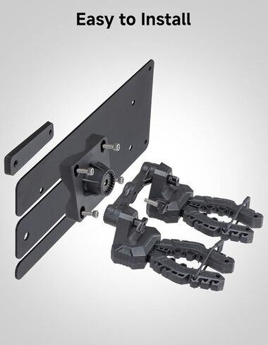 KEMIMOTO UTV Under Seat Bow Rack Auto-Grip Hunting Tool Holder Gear Mount with Rubber Straps Compatible with Can-Am Defender Polaris Ranger in Kuwait
