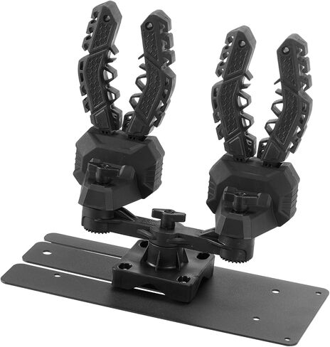 KEMIMOTO UTV Under Seat Bow Rack Auto-Grip Hunting Tool Holder Gear Mount with Rubber Straps Compatible with Can-Am Defender Polaris Ranger in Kuwait