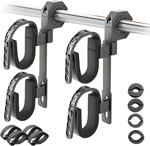 ATV Gun Rack, Double Tier Hunting Tool Shovel Mount Holder Heavy Duty Roll Bar Gun Rack for Truck, ATV, UTV, RV, Snowmobile, Golf Cart Side By Side Accessories in Kuwait