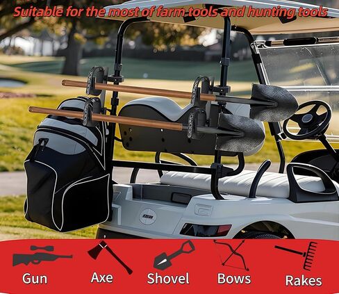 ATV Gun Rack, Double Tier Hunting Tool Shovel Mount Holder Heavy Duty Roll Bar Gun Rack for Truck, ATV, UTV, RV, Snowmobile, Golf Cart Side By Side Accessories in Kuwait