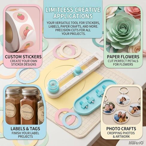 Circle Cutters For Crafts Comes With 2 Replacement Blades,Adjustable To Any Size From 2-20 Cm,Suitable For Diy Crafts.Circle Paper Cutter,Circle Cutter Paper,Fiskars Circle Cutter,Circle Cutter Tool in Kuwait