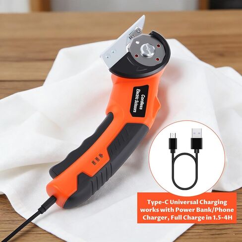Lichamp Cordless Electric Scissors, Rechargeable Box Cutter, Carpet & Fabric Rotary Cutter with Safety Button, USB Charging for Cardboard Box, Plastic, Leather & More in Kuwait