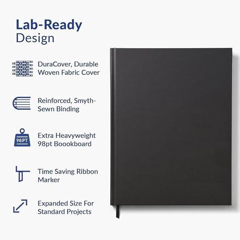 دفتر مختبر Vela Sciences N7-D الموسع DuraCover، 9.25 × 11.75 بوصة (23.5 × 30 سم)، 144 صفحة، نسج رمادي مشبع، غلاف دائم، ورق ثقيل الوزن 70 رطل (48 حزمة، نقطة +) in Kuwait