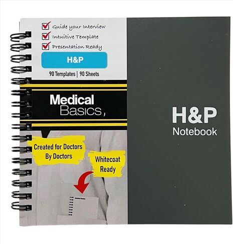 H&P Square Notebook – History & Physical Template Notebook for Medical Students, Residents, NP, PA in Kuwait