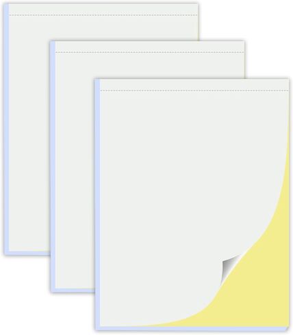 50 مجموعة من مفكرة فارغة خالية من الكربون، جزءان 8.5 × 11 ورق نسخ مكرر NCR لملاحظات المختبر والعمل الميداني المكتبي لا يتطلب الكربون in Kuwait