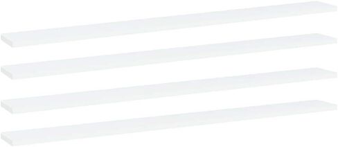 لوحات أرفف الكتب 4 قطع من الخشب الأبيض الهندسي 39.4 بوصة × 3.9 بوصة × 0.6 بوصة أرفف بديلة لخزانة الكتب ومنظم عرض الرف ومكتبة المنزل والمكتب in Kuwait