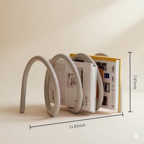 Modern Red Spiral Desktop Organizer| Minimalist Metal Spring Book Holder in Kuwait