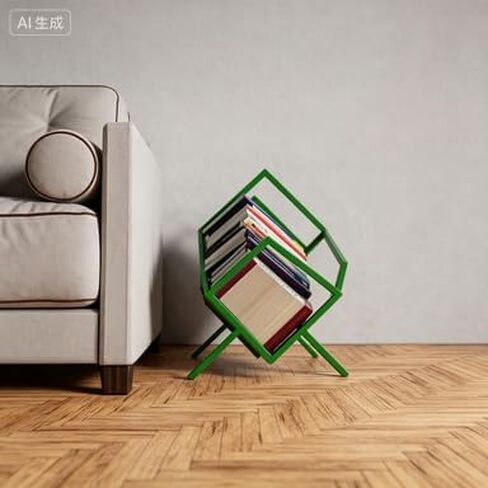 Minimalist Metal Book Rack:Compact Cube Bookshelf for Small Spaces in Kuwait
