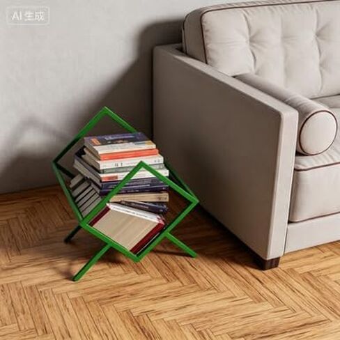 Minimalist Metal Book Rack:Compact Cube Bookshelf for Small Spaces in Kuwait