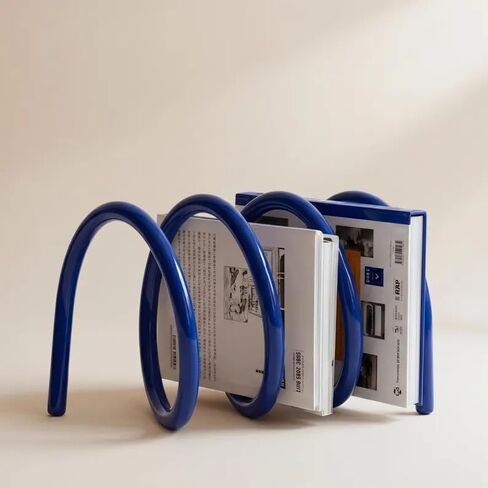 Modern Red Spiral Desktop Organizer| Minimalist Metal Spring Book Holder in Kuwait