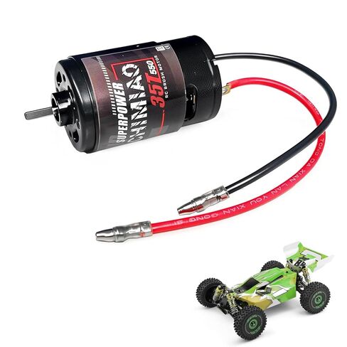 محرك RC مصقول RS550 لـ Traxxas Titan 12T 550 Motor Rustler Traxxis Stampede Arrma Gorgon Slash 2wd Motor Traxxas Stampede 1/10 مقياس RC Truck Motor ترقية قطع الغيار (12T) in Kuwait