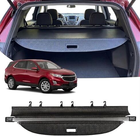 غطاء Powerty Cargo لسيارة Chevy شيفروليه Equinox GMC Terrain 2024 2023 2022 2021 2020 2019 2018 ملحقات غطاء صندوق السيارة القابل للسحب لجميع الأحوال الجوية غطاء حماية لأمتعة البضائع نسيج من ألياف الكربون in Kuwait