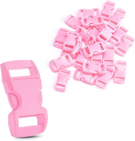 CooBigo 100 Pack 3/8 Inch Curved Contoured Paracord Bracelet Clips Plastic Quick Side Release Buckles for Paracord Bracelets Clasps Masks Dog Collar Straps Accessories in Kuwait