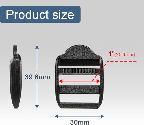 CooBigo 12 Pack Plastic Ladder Lock Buckles, 1" Ladder Slider Buckle for Backpack Strap Nylon Webbing Clip Replacement, Outdoor Camping Gear Sleeping Bag Tent Tie Down Strap Accessories (Black) in Kuwait